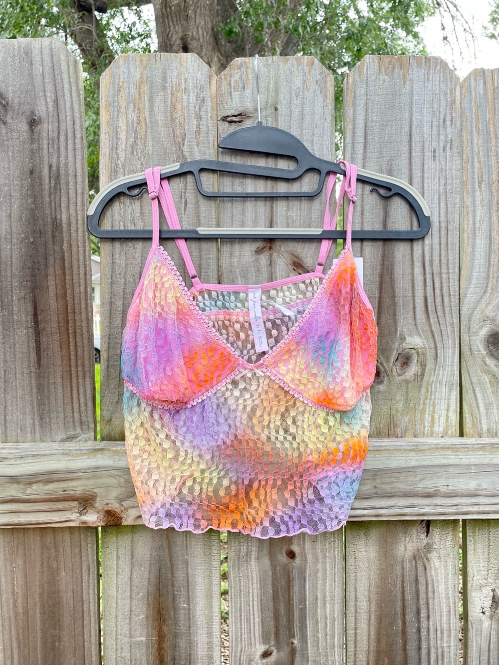 NWT Urban Outfitters Out From Under a Rainbow Lace Cami